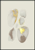 Creme Gemstones Left Real Gold Poster